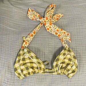 Aerie strawberry checkered bikini set